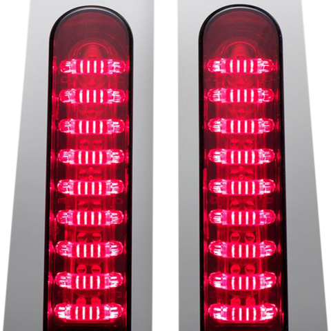 CUSTOM DYNAMICS Saddlebag Lights -  Red - Chrome ProBEAM® Fillerz® Saddlebag LED Lights - Team Dream Rides