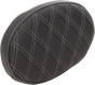 DRAG SPECIALTIES SEATS Backrest Pad - Oval - Double Diamond - Silver Thread Backrest Pad - Team Dream Rides