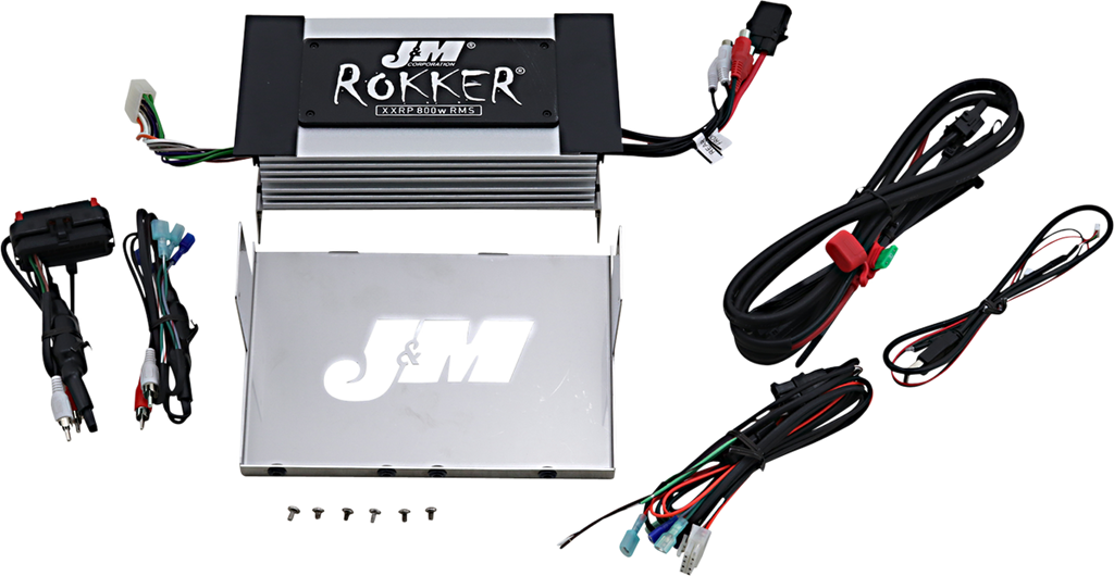 J & M 800w 4-Channel Rokker Amplifier - '06-'13 FLHX Rokker® XXR 800w 4-Channel DSP Programmable Amplifier Kit - Team Dream Rides