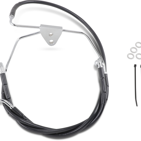 DRAG SPECIALTIES Brake Line - Front - Black - +2