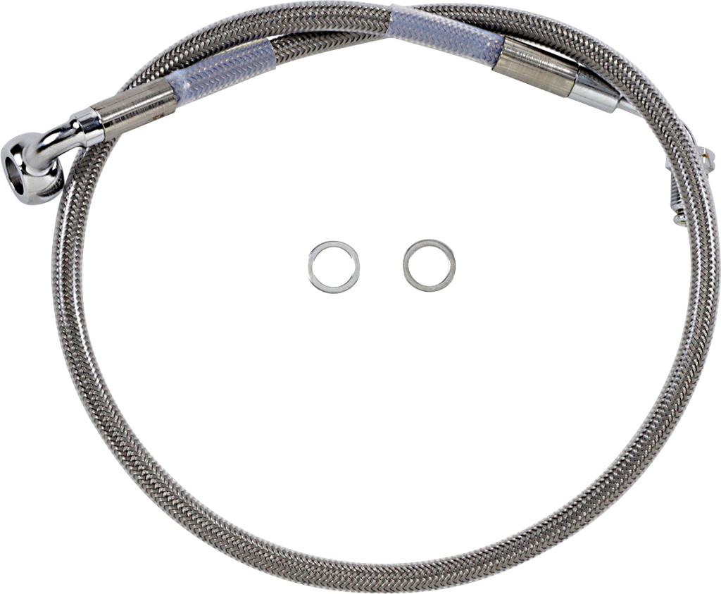 DRAG SPECIALTIES Brake Line - +4" - Stainless Steel - '18-'20 Softail Extended Length Stainless Steel Brake Line - Team Dream Rides