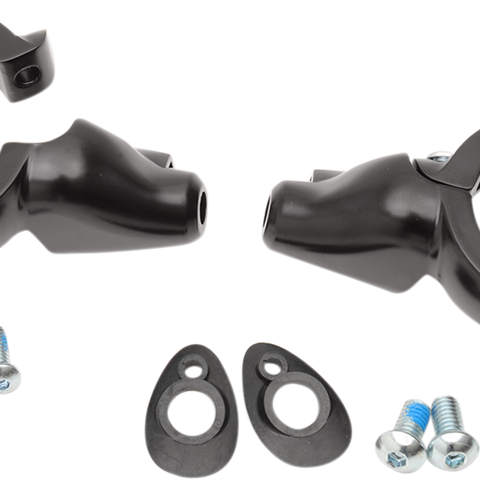 DRAG SPECIALTIES Turn Signal Mount - 49mm - Black Turn Signal Fork Clamps - Team Dream Rides