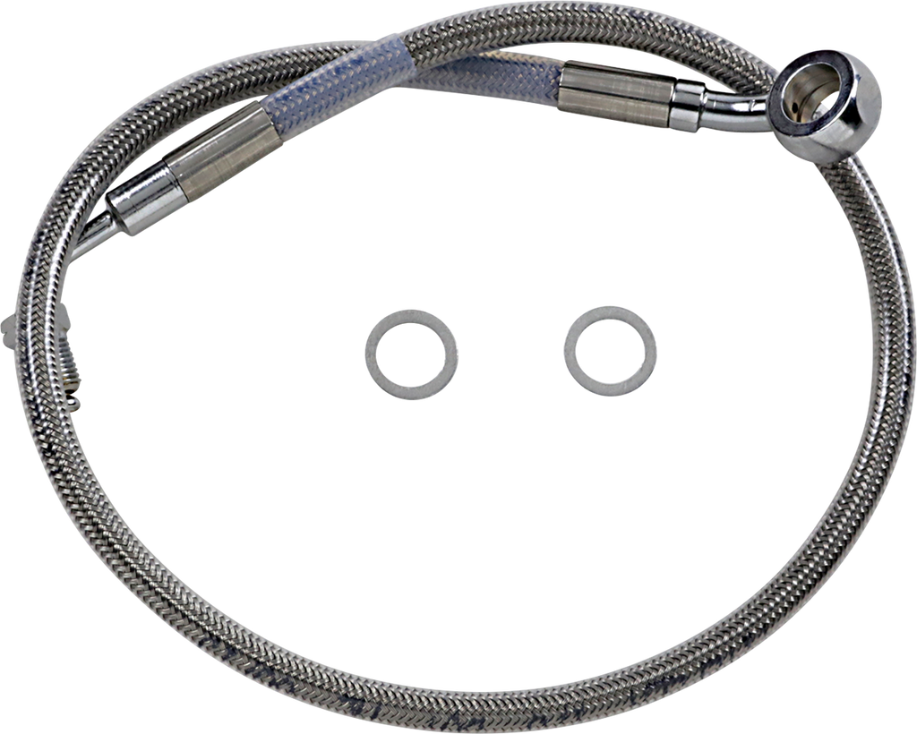 DRAG SPECIALTIES Brake Line - +2" - Stainless Steel - '18-'20 Softail Extended Length Stainless Steel Brake Line - Team Dream Rides