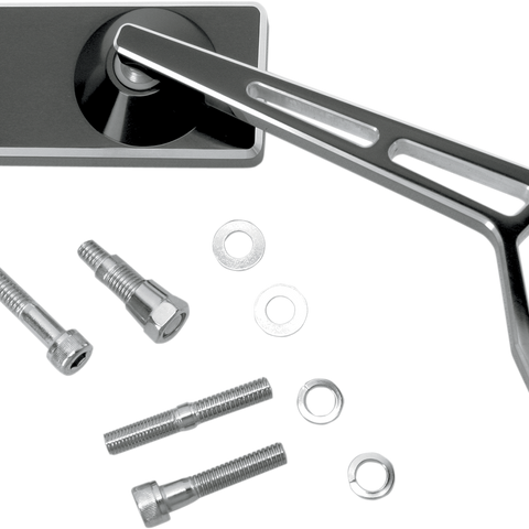 PRO-ONE PERF.MFG. Mirror - Black - Right Billet Aluminum Mirrors with Clear Glass — Weekend Warrior - Team Dream Rides