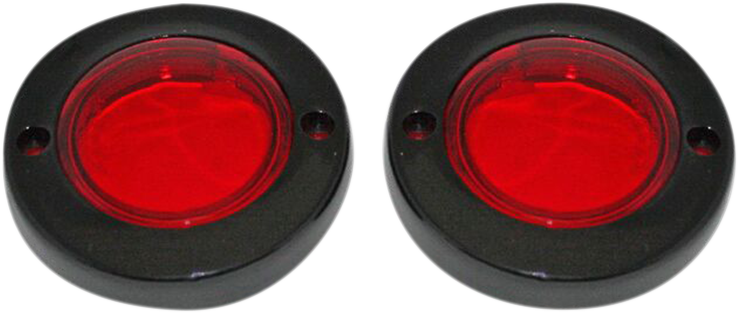 CUSTOM DYNAMICS ProBEAM® Flat Bezel Turn Signal Adapters - Black/Red ProBEAM® Flat Bezel Turn Signal Adapters - Team Dream Rides