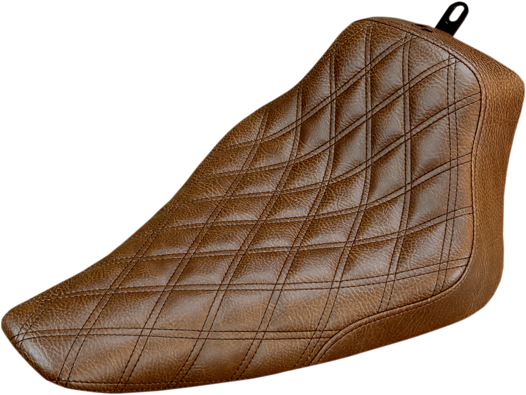 SADDLEMEN Renegade Solo Seat - Lattice Stitched - Brown - FLS Renegade LS Solo Seat - Team Dream Rides