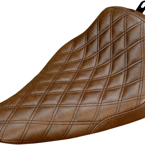 SADDLEMEN Renegade Solo Seat - Lattice Stitched - Brown - FLS Renegade LS Solo Seat - Team Dream Rides