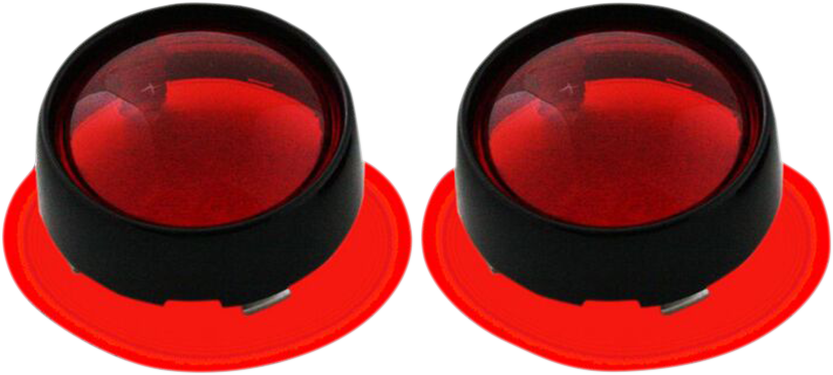 CUSTOM DYNAMICS Bullet Signal Lenses - Black/Red Bezel/Lenses for ProBEAM® Bullet Turn Signals - Team Dream Rides
