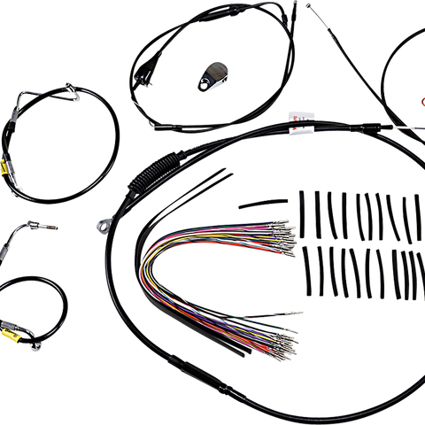 BURLY BRAND Black Control Kit for Early Touring Bikes with 13