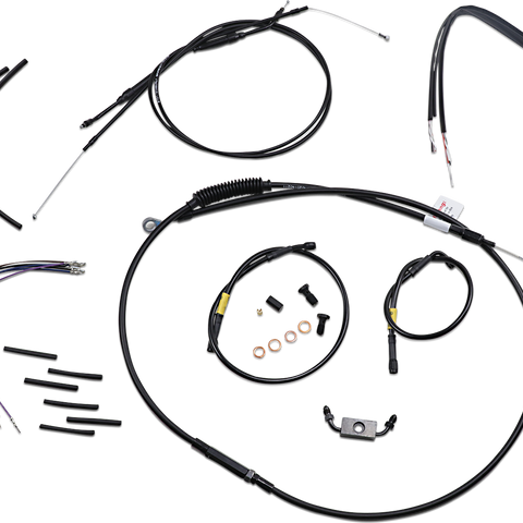 BURLY BRAND Black Vinyl Jail Bar Cable Kit for 14