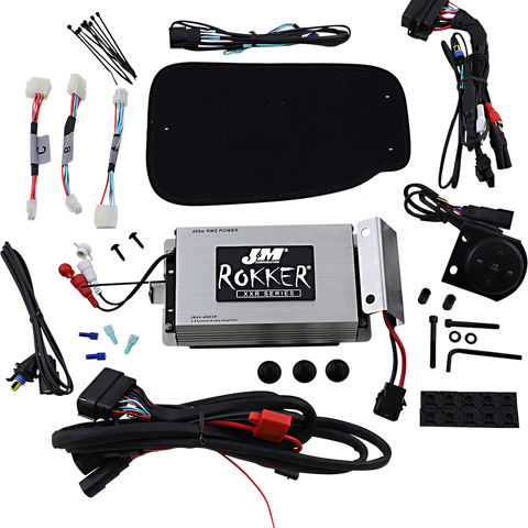 J & M 400W 2-Channel Bluetooth Amp Kit - Harley Davidson ROKKER® XXR 400W Bluetooth Controlled Amplifier Kit - Team Dream Rides
