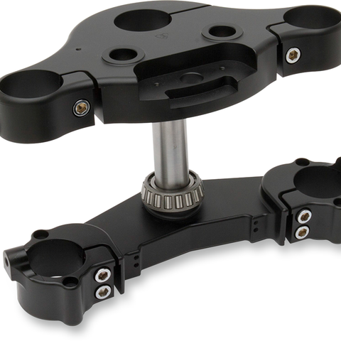 ARLEN NESS 7&7 Raked Triple Tree - Black - 7° Rake 7 & 7 Raked Triple Tree - Team Dream Rides