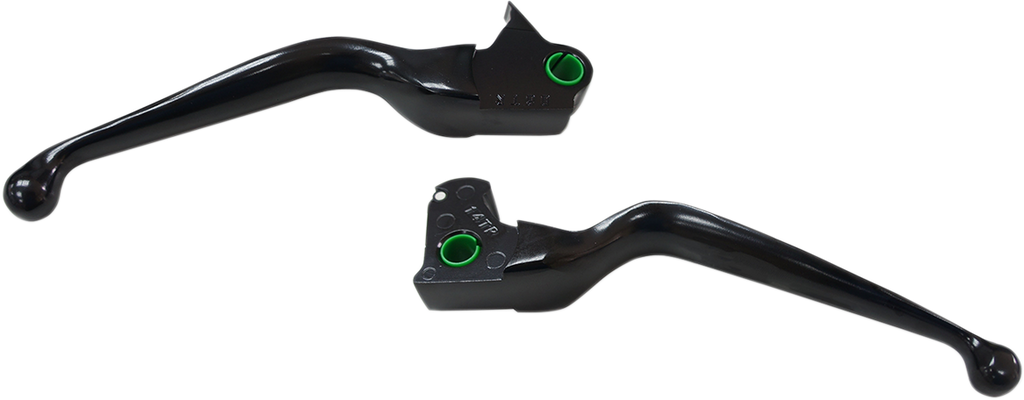 DRAG SPECIALTIES Black Lever Set Wide Blade Lever Set - Team Dream Rides