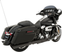 DRAG SPECIALTIES 4" Mufflers for FL - Black Slashdown Slip-On Mufflers - Team Dream Rides