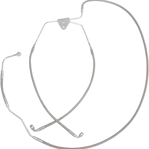 DRAG SPECIALTIES Brake Line - Lower Mid - ABS Stainless Steel Brake Line Kit - Team Dream Rides