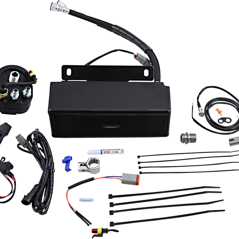 ULTRACOOL Oil Cooler- Gloss Black - Below Regulator Mount 3.0 Below Regulator Mount Oil Cooler for T Series Engines - Team Dream Rides