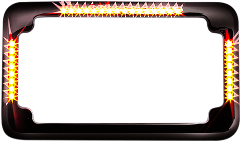 CYCLE VISIONS License Plate Frame - Flat - Black Slick Signals Flat License Plate Frame - Team Dream Rides