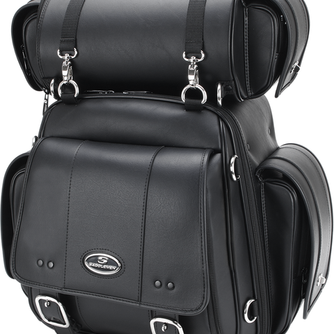 SADDLEMEN Sissy Bar Bag - CD3600 Sissy Bar Bag with Roll Bag - Team Dream Rides