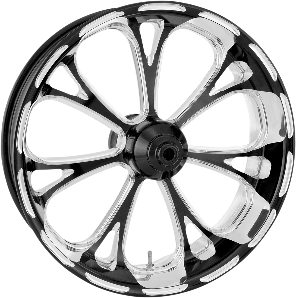 PERFORMANCE MACHINE (PM) Rear Wheel - Virtue - Platinum Cut - 18 x 5.5 - With ABS - 09+ FLT One-Piece Aluminum Wheel — Virtue - Team Dream Rides