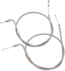 BARNETT Extended 6" Stainless Steel Idle Cable for '96 - '97 FLHRI Stainless Steel Throttle/Idle Cable - Team Dream Rides