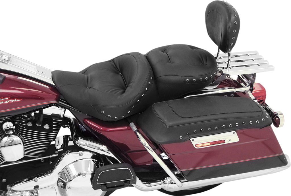 MUSTANG Regal Wide Studded Seat - '97-'07 One-Piece 2-Up Ultra Touring Seat - Team Dream Rides