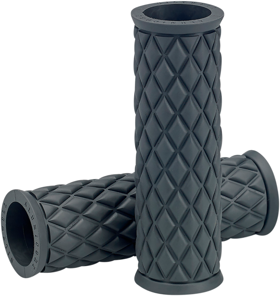 BILTWELL Gray Alumicore Replacement Grips Alumicore Grips - Team Dream Rides