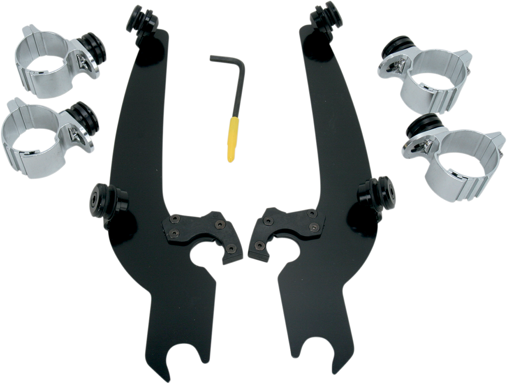 MEMPHIS SHADES HD Sportshield Trigger-Lock Mounting Kit - Black - Narrow Sportshield Trigger-Lock Complete Mount Kit - Team Dream Rides