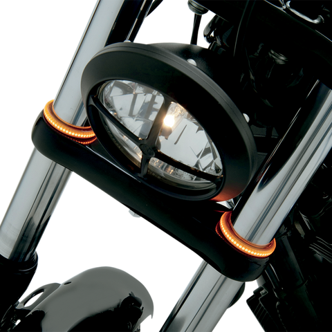 CUSTOM DYNAMICS WRAPZ® Fork Lights - 49 mm - Amber Lens TruWRAPZ® 360 Degree LED Fork Lights - Team Dream Rides