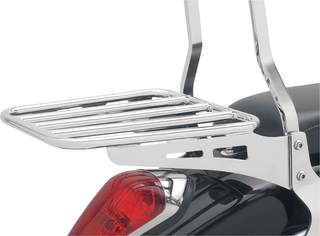 COBRA Sissy Bar Luggage Rack - Chrome - Tubular Luggage Rack for Cobra Detachable Backrest - Team Dream Rides