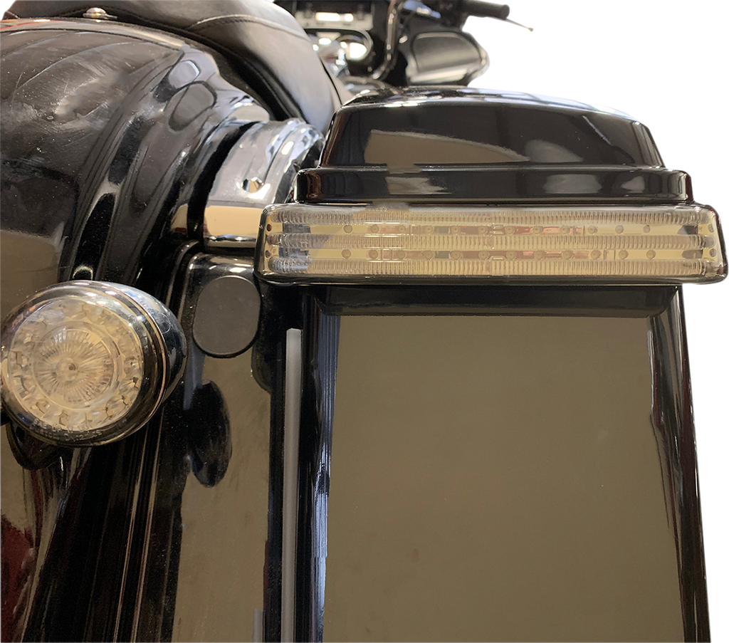 CUSTOM DYNAMICS Saddlebag Lights - SS8 - Chrome Smoke ProBEAM® BAGZ™ LED Saddle Bag Lights - Team Dream Rides