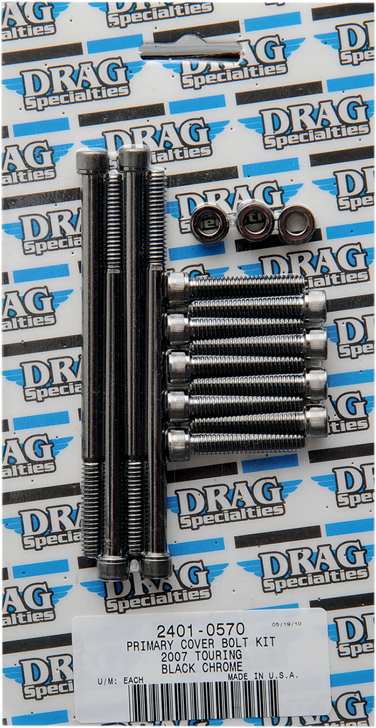 DRAG SPECIALTIES Bolt Kit Primary Knurled Socket-Head Bolt Set - Team Dream Rides