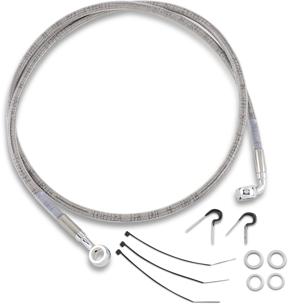 DRAG SPECIALTIES Brake Line - Front Stainless Steel Brake Line Kit - Team Dream Rides