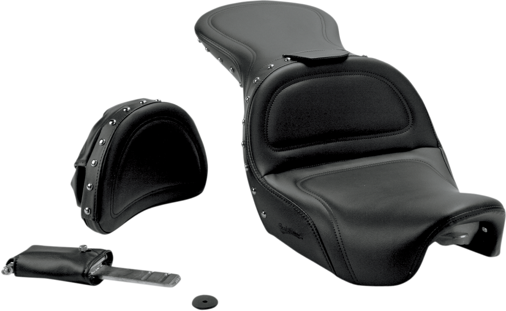 SADDLEMEN Explorer Special Seat - Backrest - Dyna Explorer Special Seat — Includes Backrest - Team Dream Rides