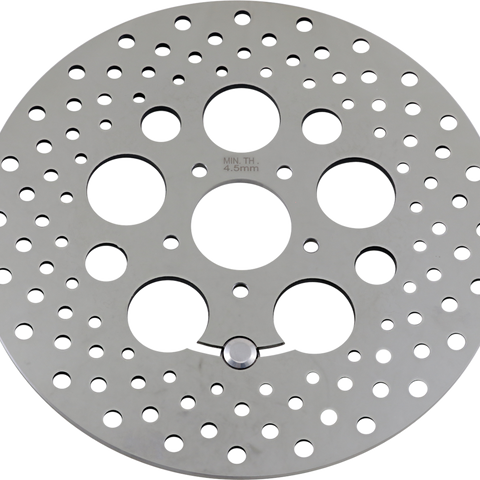 DRAG SPECIALTIES Drilled Brake Rotor - Front - 11.8 - Touring/Trike