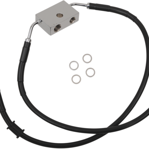 DRAG SPECIALTIES Front Brake Line - XL - Black +2