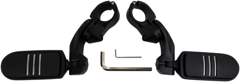 RIVCO PRODUCTS Highway Peg Mount - Black Highway Pegs With Mounting Arms - Team Dream Rides
