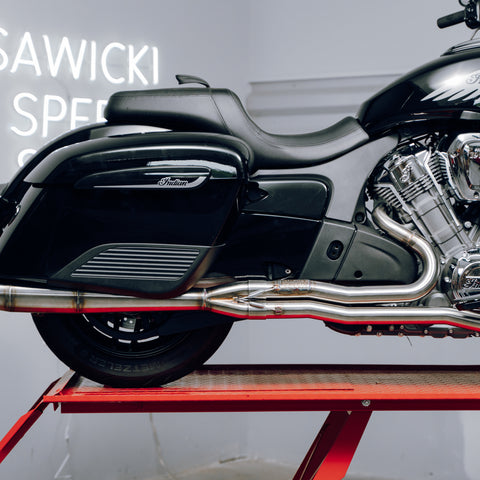 Indian Challenger Full Length Cannon Brushed Ss - Team Dream Rides