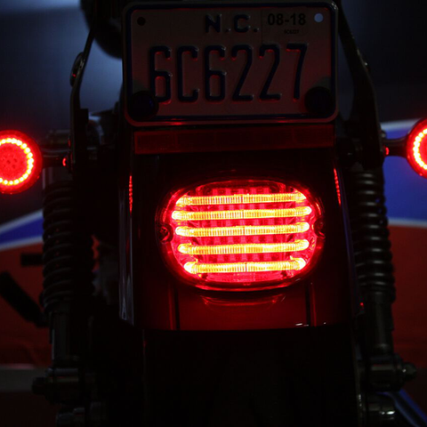 CUSTOM DYNAMICS Taillight - without License Plate Illumination Window - Red ProBEAM® Low-Profile LED Taillight Kit — with No Tag Light - Team Dream Rides