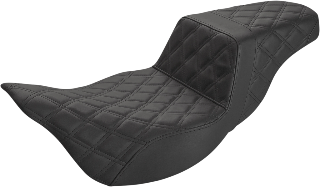 SADDLEMEN Step Up Seat - Lattice Stitched - FLH Step Up Seat — Lattice Stitched - Team Dream Rides