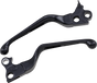 DRAG SPECIALTIES Black Slotted Levers Slotted Wide Blade Lever Set - Team Dream Rides