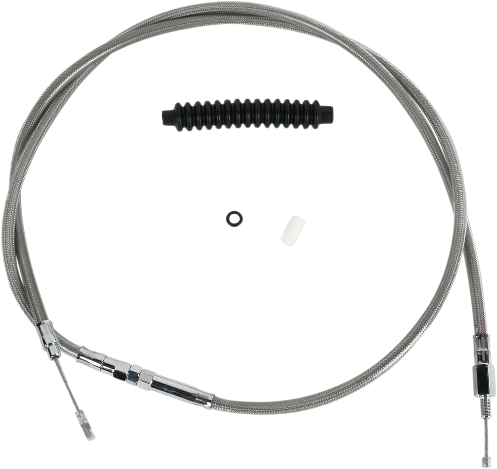 DRAG SPECIALTIES Braided Clutch Cable High-Efficiency Braided Stainless Steel Clutch Cable - Team Dream Rides