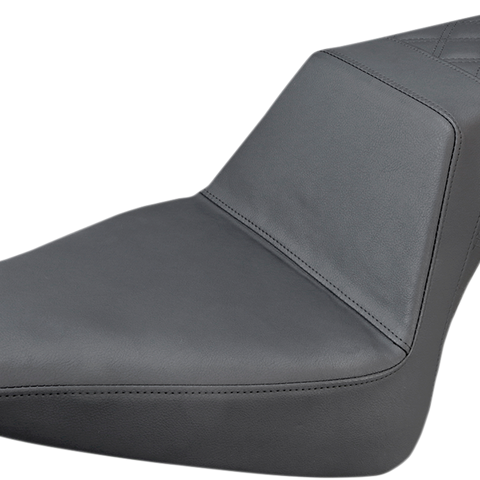 SADDLEMEN Step Up Seat - Lattice Stitched - Black - FLS Step Up Seat — Smooth - Team Dream Rides