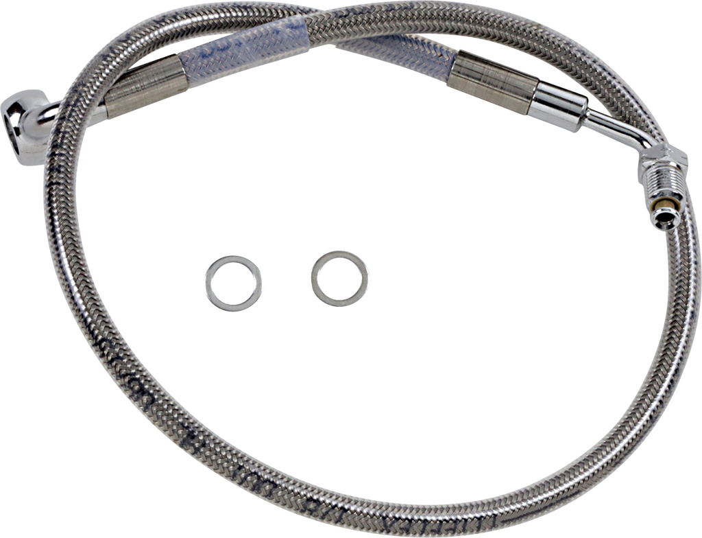 DRAG SPECIALTIES Brake Line - +2" - Stainless Steel - '18-'20 Softail Extended Length Stainless Steel Brake Line - Team Dream Rides