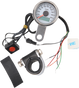 DRAG SPECIALTIES 1.87" KM/H Programmable Mini Electronic Speedometer with Odometer/Tripmeter - Polished - White Face Programmable Mini Electronic Speedometer with Odometer/Tripmeter - Team Dream Rides