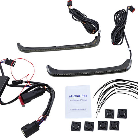 CUSTOM DYNAMICS Saddlebag Lights - Smoke Sequential Dual Color Low Profile BAGZ™ - Team Dream Rides