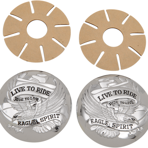 DRAG SPECIALTIES Live to Ride Gas Cap Cover - Chrome 