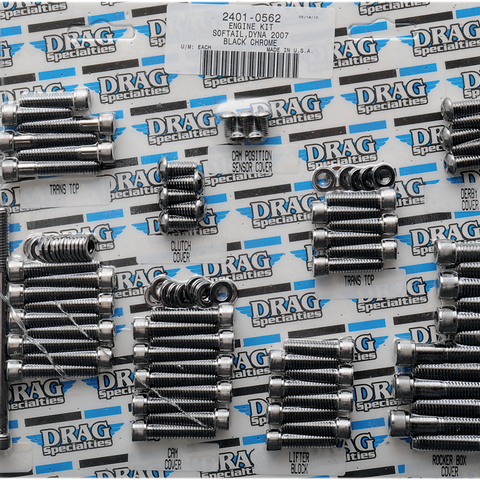 DRAG SPECIALTIES Bolt Kit Motor Knurled Socket-Head Bolt Set - Team Dream Rides