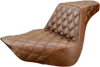 SADDLEMEN Step Up Seat - Lattice Stitched - Brown Step Up Seat — Lattice Stitched - Team Dream Rides