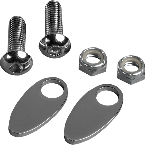 CYCLE VISIONS Rear Turn Signal Cover Plate - Chrome Rear Turn Signal Cover Plates - Team Dream Rides