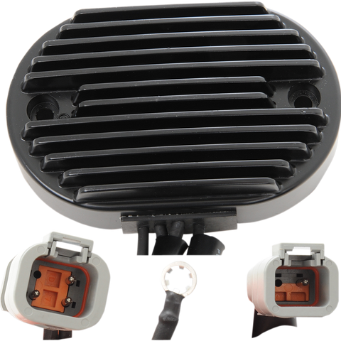 DRAG SPECIALTIES Regulator - FX/FLST '07 Black Premium Voltage Regulator - Team Dream Rides
